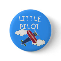Plane and Clouds Little Pilot buttons by toddlersplace Plane and Clouds Little Pilot buttons