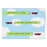 Plane Banners Greeting Card