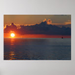 Plane Guard at Sunset Print