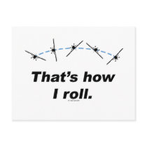 Plane How I Roll Post Card