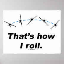Plane How I Roll Print