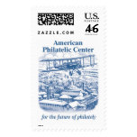 Plane over Bellefonte - Blue postage