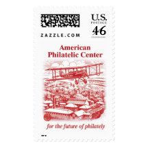 Plane over Bellefonte - Red Postage Stamps