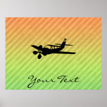 Plane silhouette print