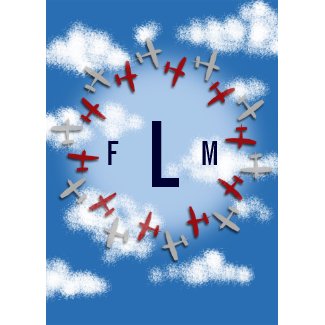 Planes Monogram Card card