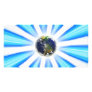 Planet Earth Abstract Vortex Customized Photo Card