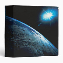 Planet Earth and Star from Space Vinyl Binder