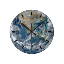 Planet Earth Clock (With Numbers) wall clocks