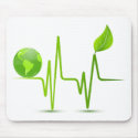 PLANET EARTH HEART MONITOR mousepads