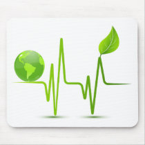 PLANET EARTH HEART MONITOR mousepads