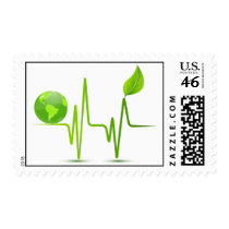 PLANET EARTH HEART MONITOR POSTAGE STAMPS