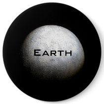Planet Earth Model Button by CreatureCreations Planet Earth Model Button