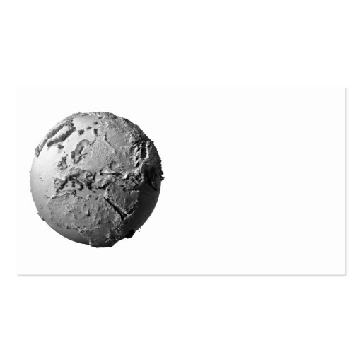 Planet Earth On White Background - Europe, 3d Business Card Templates (front side)