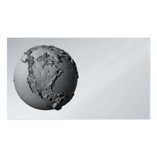 Planet Earth On White Background - North America Business Card Template (front side)