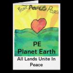 Planet Earth Peace Card cards