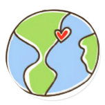 Planet Earth Picture! Round Sticker