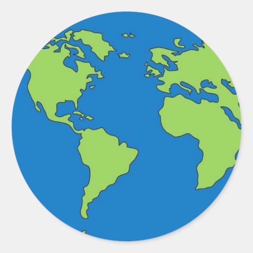 Earth Classic Round Sticker Zazzle