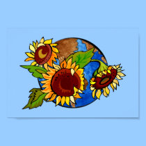 Planet Earth Sunflowers Poster posters by politicalgirl Planet Earth Sunflowers Poster posters