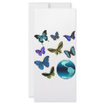 Planet Earth with Butterflies Custom Rack Cards
