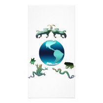 Planet Earth with Herps Customized Photo Card