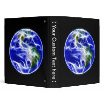 Planet Earth World Globe Vinyl Binders