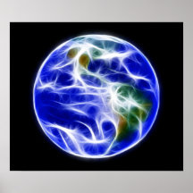 Planet Earth World Globe Print