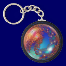 Planet Fractal Keychain