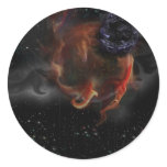 Planet in Ruin Round Sticker