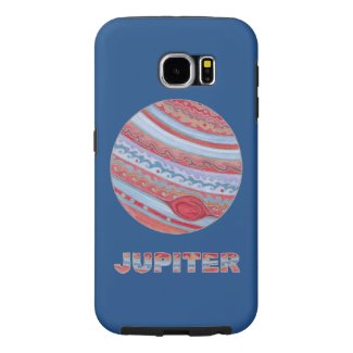 Planet Jupiter Colorful Space Geek Space Theme Samsung Galaxy S6 Cases