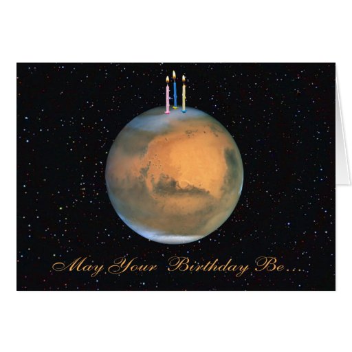Mars Birthday Card Zazzle
