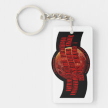 Planet Mars Rectangle Acrylic Keychain