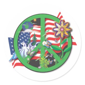 Planet Peace USA sticker