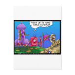 Planet Prophylactica Invades Earth Funny Gifts Postcard