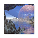 Planet Rising Refrigerator Magnet