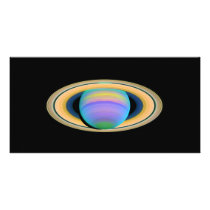 Planet Saturn's Rings in Ultraviolet Light Photo Greeting Card