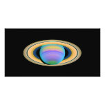 Planet Saturn's Rings in Ultraviolet Light Photo Greeting Card