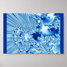 Planet Sky Blue Vortex Poster