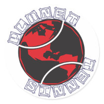 Planet Tennis Stickers by artisticsport Planet Tennis Stickers