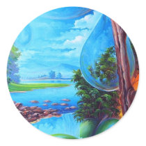PLANET WATER - Leomariano plastic artist Stickers