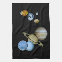 Planetary Montage Hand Towels