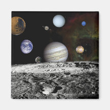 Planetary Montage Refrigerator Magnets