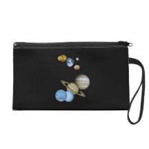 Planetary Montage Wristlet Purse