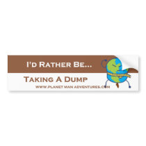 PlanetMan Bumper Sticker - I'd Rather Be