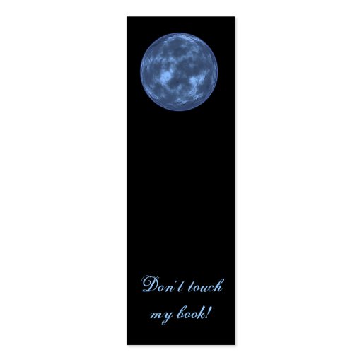 Planets Bookmark Business Cards (front side)