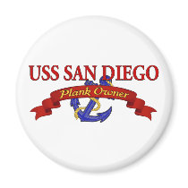 Plank Owner USS San Diego Magnets