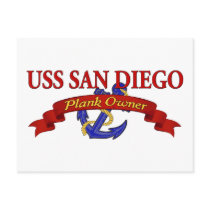 Plank Owner USS San Diego Post Card