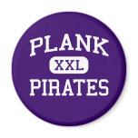 Plank - Pirates - Junior - Oswego Illinois Fridge Magnet
