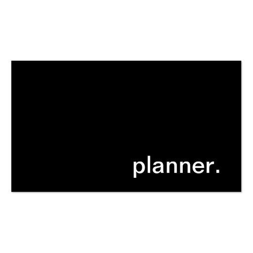 Planner Business Card (front side)