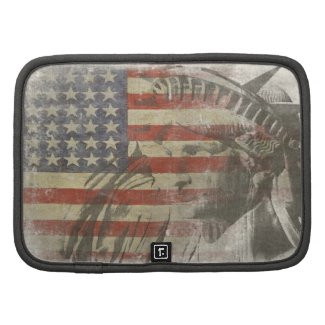 Planner with Statue of Liberty on American Flag rickshawfolio