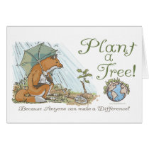 Plant a Tree Earth Day Fox Gear cards by EarthdayGear Plant a Tree Earth Day Fox Gear cards